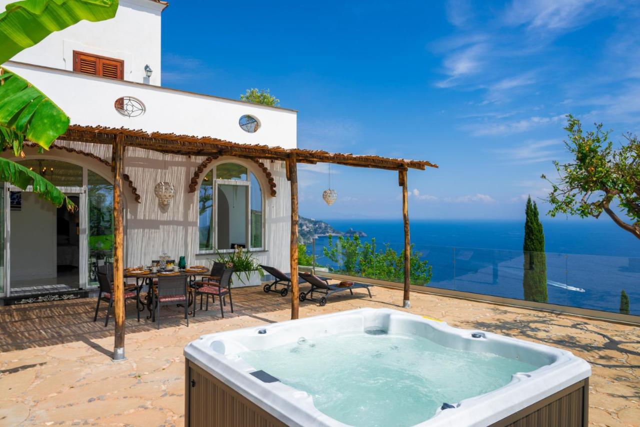 Villa Mimina - Exclusive Villa With Garden, Jacuzzi And Sea View Praiano Exterior foto